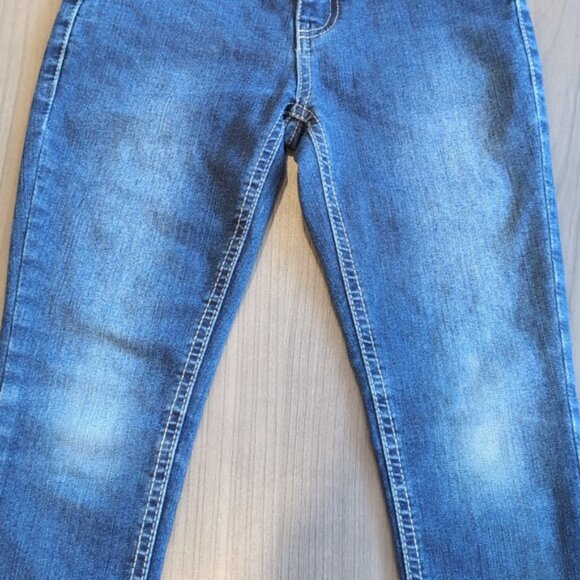 Guess Skinny Jeans Stretch Denim Adjustable Rhinestone Blue Girls Size 10 - Picture 3 of 13